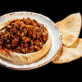 Hummus Special with Lamb