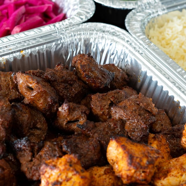 Chicken, Beef and Beef Lule (kafta) Catering Package.
