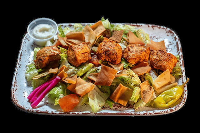 Fattoush Salad with Chicken.