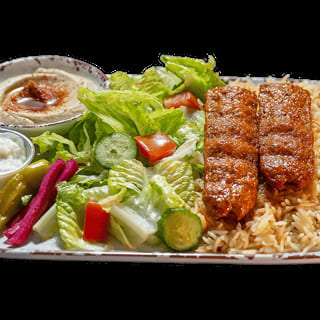 Chicken Lule Kebab (Kafta) Plate